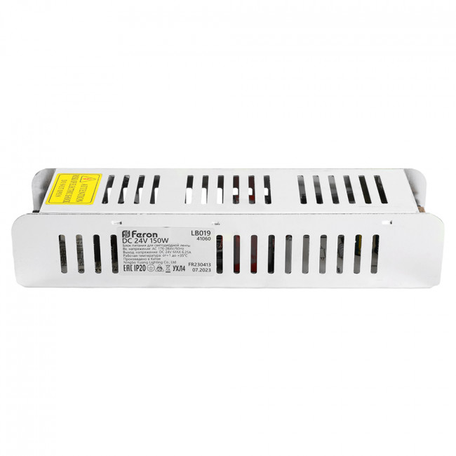 Трансформатор электронный для светодиодной ленты 150W 24V (драйвер), LB019, артикул FERON 41060 Трансформатор электронный для светодиодной ленты 150W 24V (драйвер), LB019, артикул FERON 41060