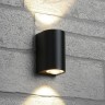 Светильник уличный светодиодный Feron DH053 Бостон на стену 2х5W теплый свет (3000K) черный 48477 