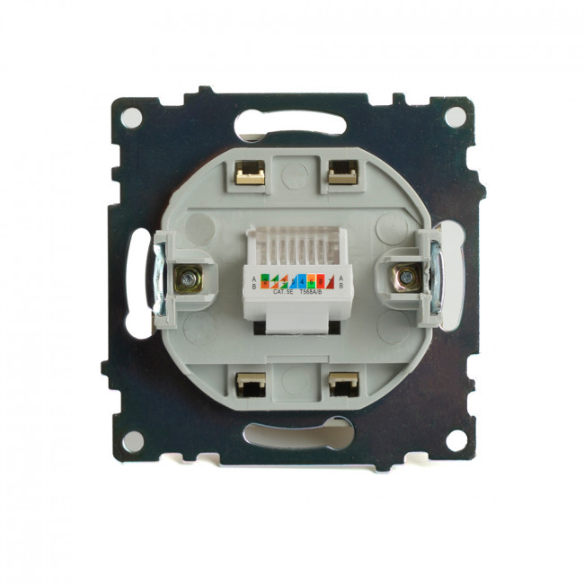 Розетка компьютерная 1-местная RJ-45 (механизм), STEKKER, GLS00-7107-08, серия Катрин, золото, артикул STEKKER 49227 Розетка компьютерная 1-местная RJ-45 (механизм), STEKKER, GLS00-7107-08, серия Катрин, золото, артикул STEKKER 49227