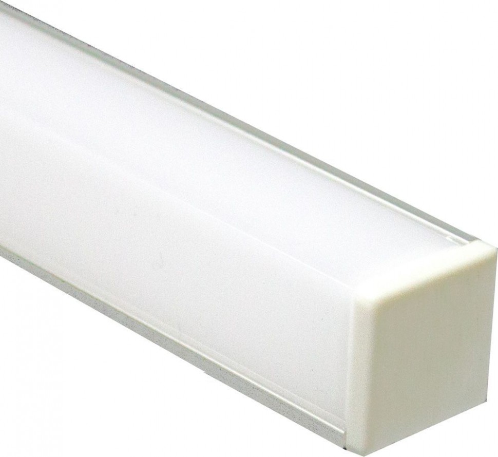 Алюминиевый профиль для светодиодной ленты  "угловой квадратный 16х16мм", серебро, CAB281