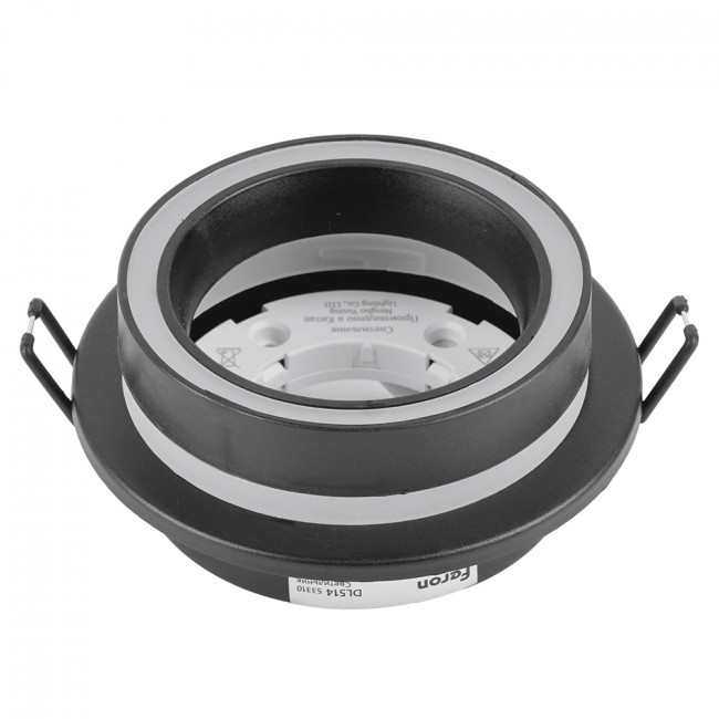 Светильник потолочный встраиваемый, 15W 230V GX53, черный, круг, без лампы, DL514, Feron, артикул FERON 53310 Светильник потолочный встраиваемый, 15W 230V GX53, черный, круг, без лампы, DL514, Feron, артикул FERON 53310