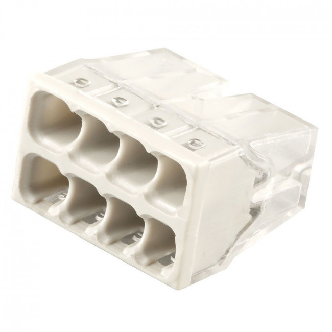 Клемма монтажная 8-проводная STEKKER для 1-жильного проводника, LD2273-208, артикул STEKKER 32392 Клемма монтажная 8-проводная STEKKER для 1-жильного проводника, LD2273-208, артикул STEKKER 32392