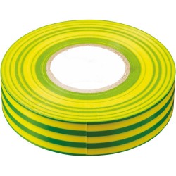 Изоляционная лента STEKKER INTP01319-20 0,13*19 20 м. желто-зеленая