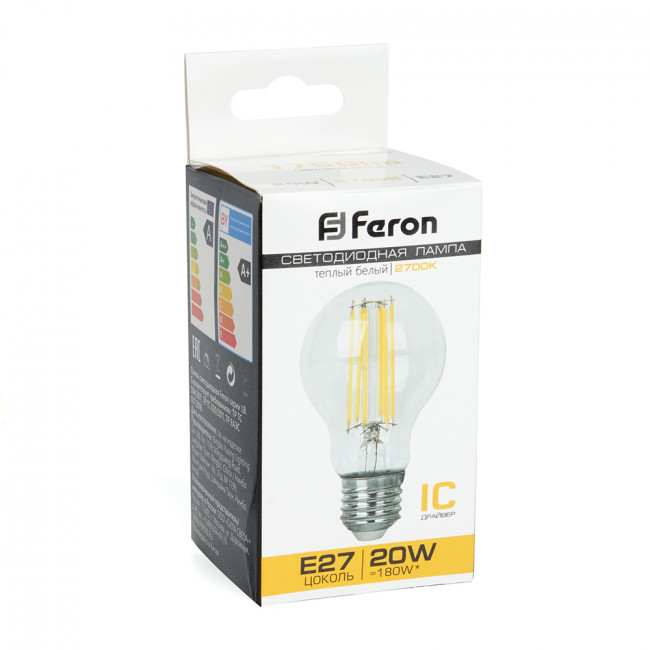 Лампа светодиодная Feron LB-620 Шар E27 20W 175-265V 2700K, артикул FERON 38245