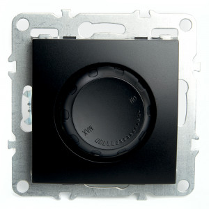 Выключатель диммирующий (механизм), STEKKER, PSW10-9106-03, 250В, 650W, серия Эрна, черный
