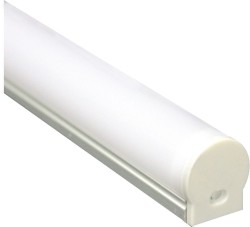 Алюминиевый профиль для светодиодной ленты "круглый узкий", серебро, CAB282