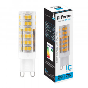 Лампа светодиодная Feron LB-433 G9 7W 175-265V 6400K Лампа светодиодная Feron LB-433 G9 7W 175-265V 6400K