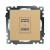 Розетка 2-местная USB (механизм), STEKKER, GLS10-7115-08, 250В, 2,1А, серия Катрин, золото, артикул STEKKER 49229 Розетка 2-местная USB (механизм), STEKKER, GLS10-7115-08, 250В, 2,1А, серия Катрин, золото, артикул STEKKER 49229