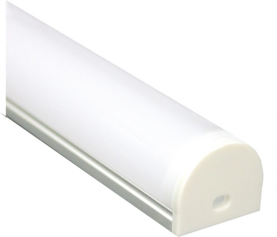Алюминиевый профиль для светодиодной ленты "круглый широкий" , серебро, CAB283