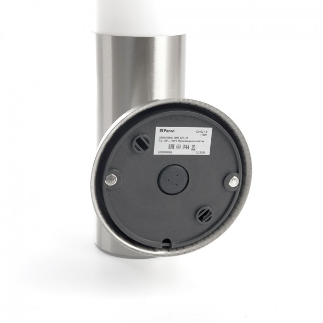 Светильник садово-парковый Feron DH021-B, Техно на стену вверх, 18W E27 230V, серебро, артикул FERON 11807