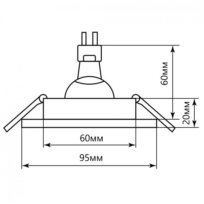 Светильник встраиваемый Feron GS-M388 потолочный MR16 G5.3 белый, артикул FERON 28888