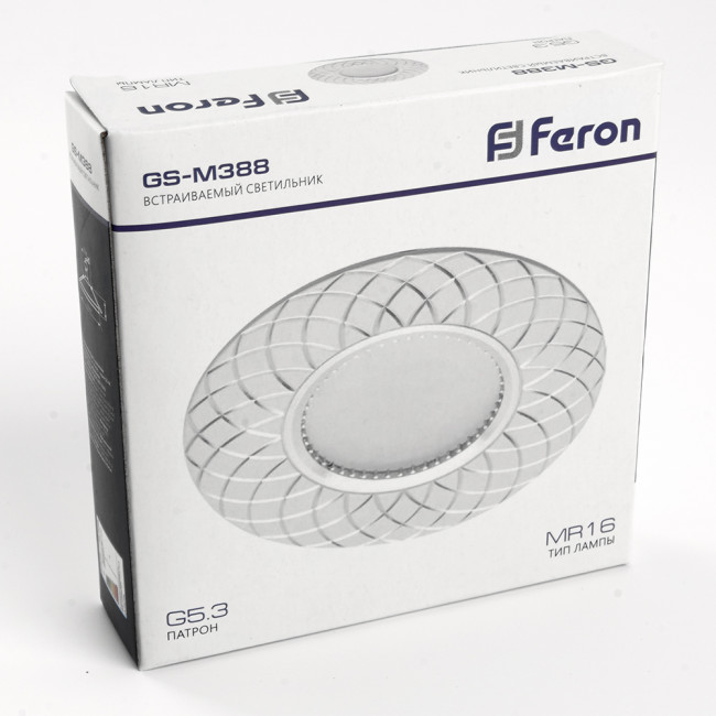 Светильник встраиваемый Feron GS-M388 потолочный MR16 G5.3 белый, артикул FERON 28888