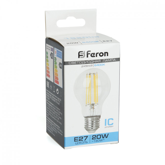 Лампа светодиодная Feron LB-620 Шар E27 20W 175-265V 6400K, артикул FERON 48285