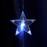 Светодиодная гирлянда занавес Звездочки Feron CL25 230V 2х1м + 3м прозрачный шнур, дневной свет (5000К) 48608 