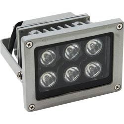 Прожектор квадратный, 6LED/1W-белый 230V серый (IP65) 114*133*88мм LL-119