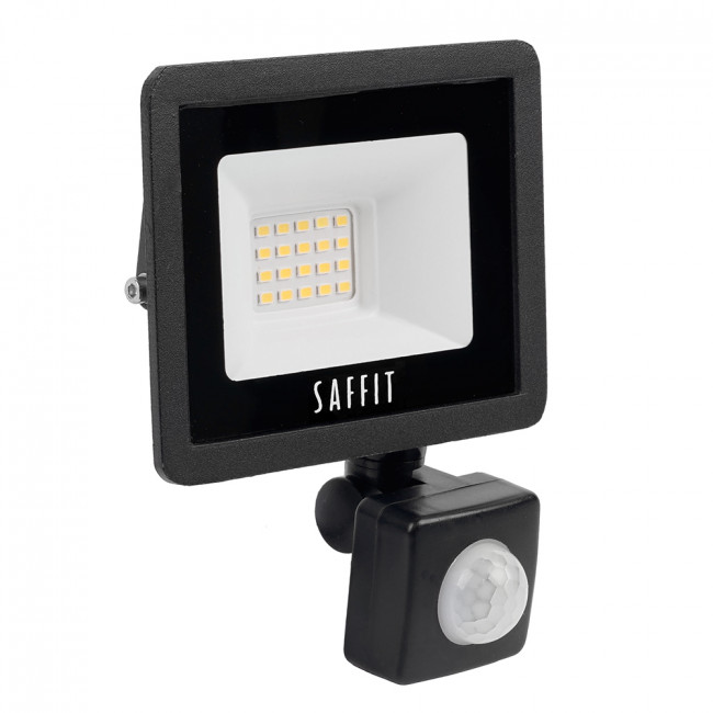 Светодиодный прожектор SAFFIT с выносным датчиком SFL80-20 IP65 20W 6400K черный, артикул SAFFIT 29522