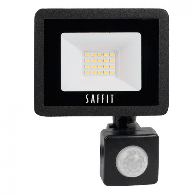 Светодиодный прожектор SAFFIT с выносным датчиком SFL80-20 IP65 20W 6400K черный, артикул SAFFIT 29522