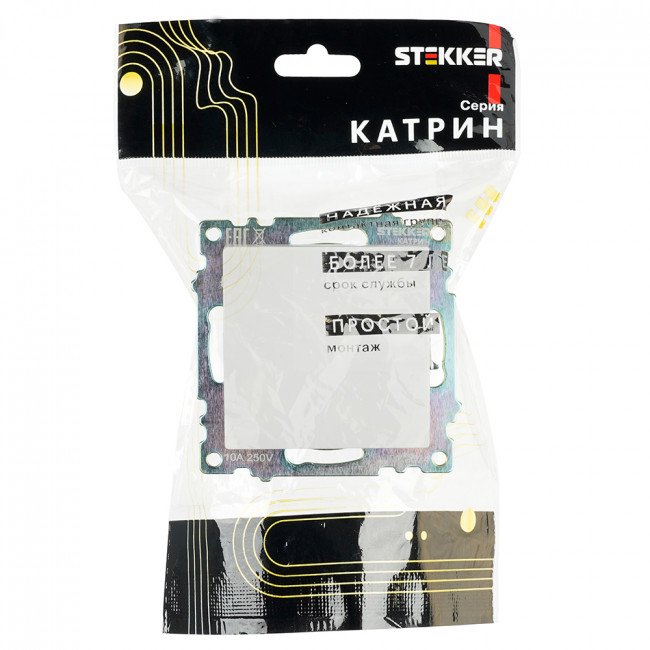 Выключатель 1-клавишный (механизм), STEKKER GLS10-7103-01, 250V, 10А, серия Катрин, белый, артикул STEKKER 39298 Выключатель 1-клавишный (механизм), STEKKER GLS10-7103-01, 250V, 10А, серия Катрин, белый, артикул STEKKER 39298