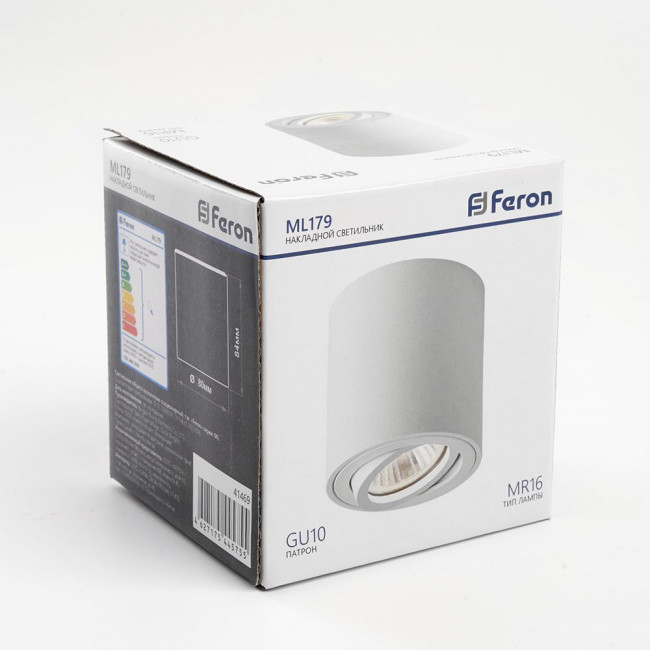 Светильник потолочный Feron ML179 MR16 GU10 35W 230V, белый, артикул FERON 41469