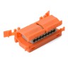 Монтажный держатель STEKKER LD500 для клемм серии LD222 на DIN-рейку, оранжевый 49490 