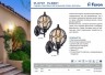 Светильник садово-парковый Feron PL3701 круглый на стену вверх 60W 230V E27, черный 06340 