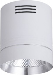 Светодиодный светильник Feron накладной 10W дневной свет (4000К) белый с хромированным кольцом AL521