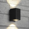 Светильник уличный светодиодный Feron DH055 Бостон на стену 2х5W теплый свет (3000K) черный 48487 