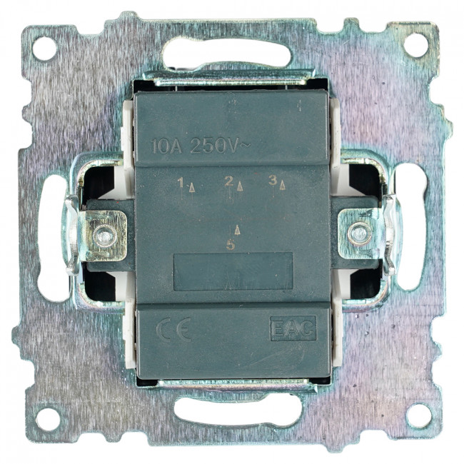 Выключатель 3-клавишный (механизм), STEKKER GLS10-7108-05, 250V, 10А, серия Катрин, черный, артикул STEKKER 49172