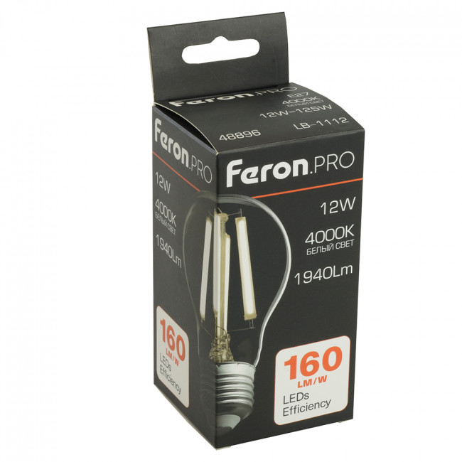 Лампа светодиодная Feron.PRO LB-1112 Шар E27 1940LM 12W 175-265V 4000K, артикул FERON 48896