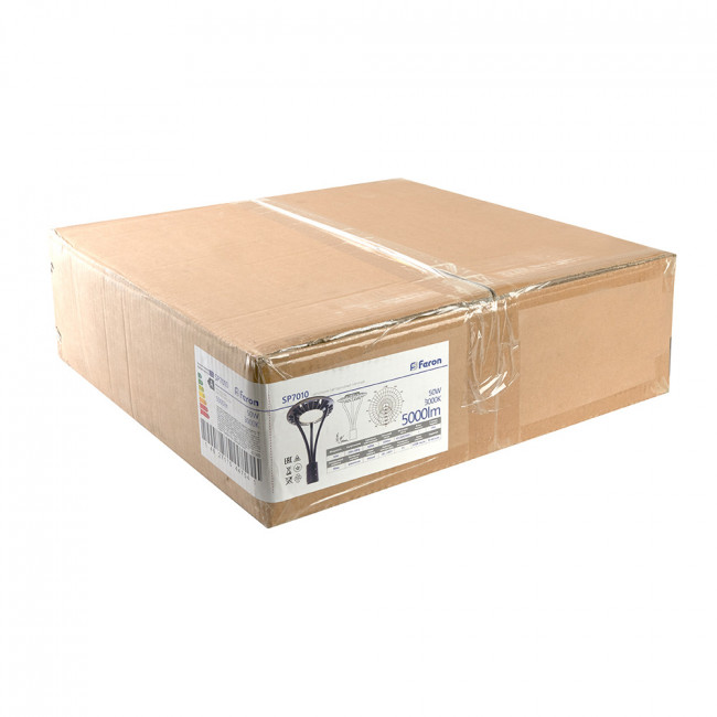 Светильник уличный FERON, SP7010, 50W 5000lm 3000K, черный, артикул FERON 48337