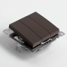 Выключатель 3-клавишный (механизм) STEKKER GLS10-7108-04 250V 10А серия Катрин, шоколад 49175 