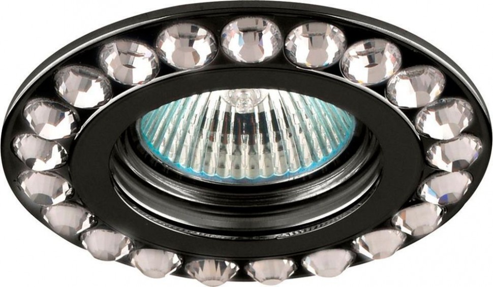 Светильник потолочный  MR16 MAX50W 12V G5.3, прозрачный, черный, DL112-C 28407 