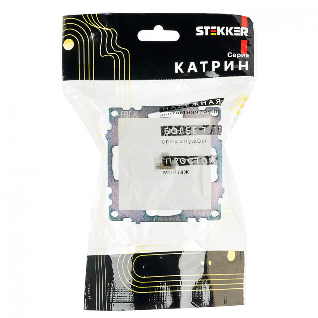 Розетка компьютерная 1-местная RJ-45 (механизм), STEKKER GLS00-7107-01, серия Катрин, белый, артикул STEKKER 39305 Розетка компьютерная 1-местная RJ-45 (механизм), STEKKER GLS00-7107-01, серия Катрин, белый, артикул STEKKER 39305
