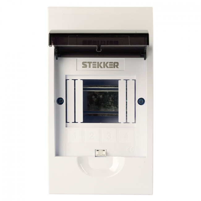 Бокс настенный STEKKER EBX50-5/04-50 4 модуля, пластик, серия ArcaLight, артикул STEKKER 50518