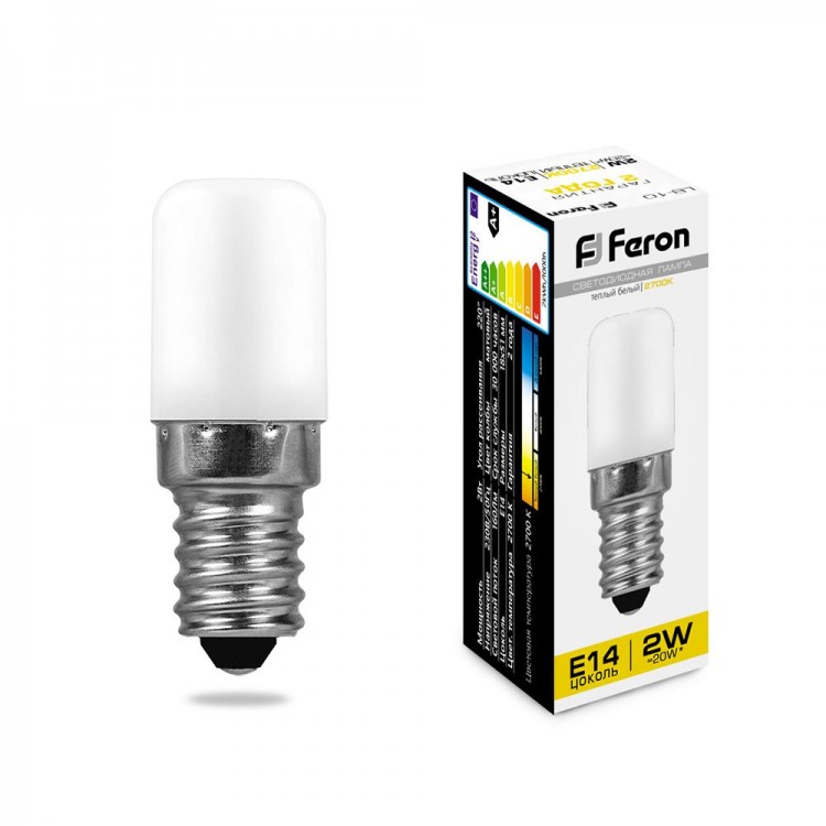25295 Лампа светодиодная Feron LB-10 E14 2W теплый свет (2700К) купить по оптовой цене +74995179812