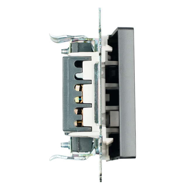 Переключатель 1-клавишный (механизм), STEKKER GLS10-7105-05, 250V, 10А, серия Катрин, черный, артикул STEKKER 39604