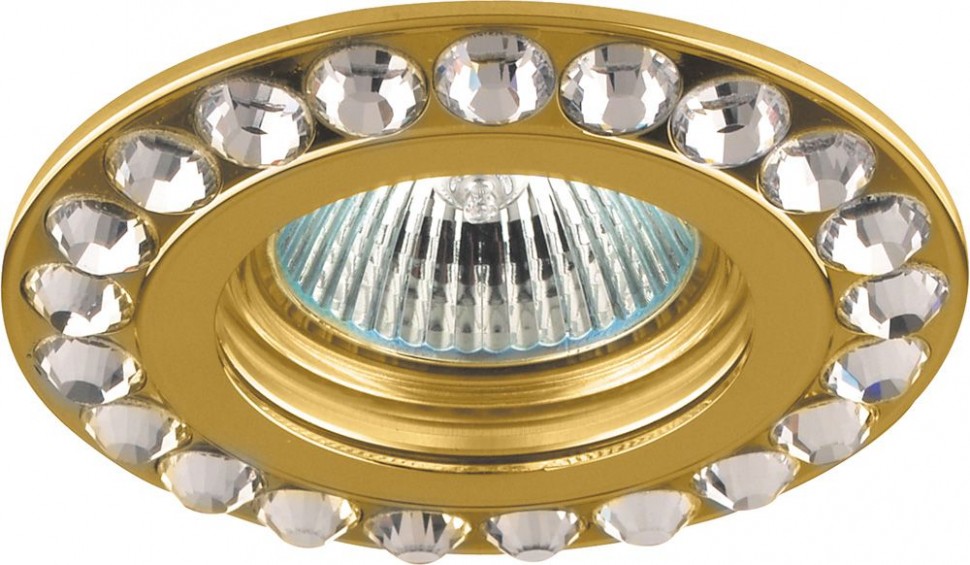 Светильник потолочный  MR16 MAX50W 12V G5.3, прозрачный, золото, DL112-C