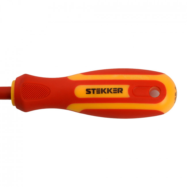 Отвертка крестовая диэлектрическая STEKKER Pz 1 х 80 мм, SDE-PZ1-80, артикул STEKKER 49617 Отвертка крестовая диэлектрическая STEKKER Pz 1 х 80 мм, SDE-PZ1-80, артикул STEKKER 49617