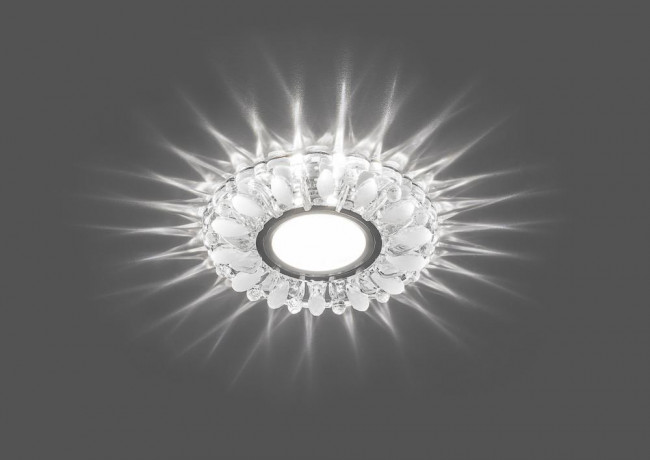Светильник встраиваемый с белой LED подсветкой Feron CD914 потолочный MR16 G5.3 прозрачный-матовый, артикул FERON 29535